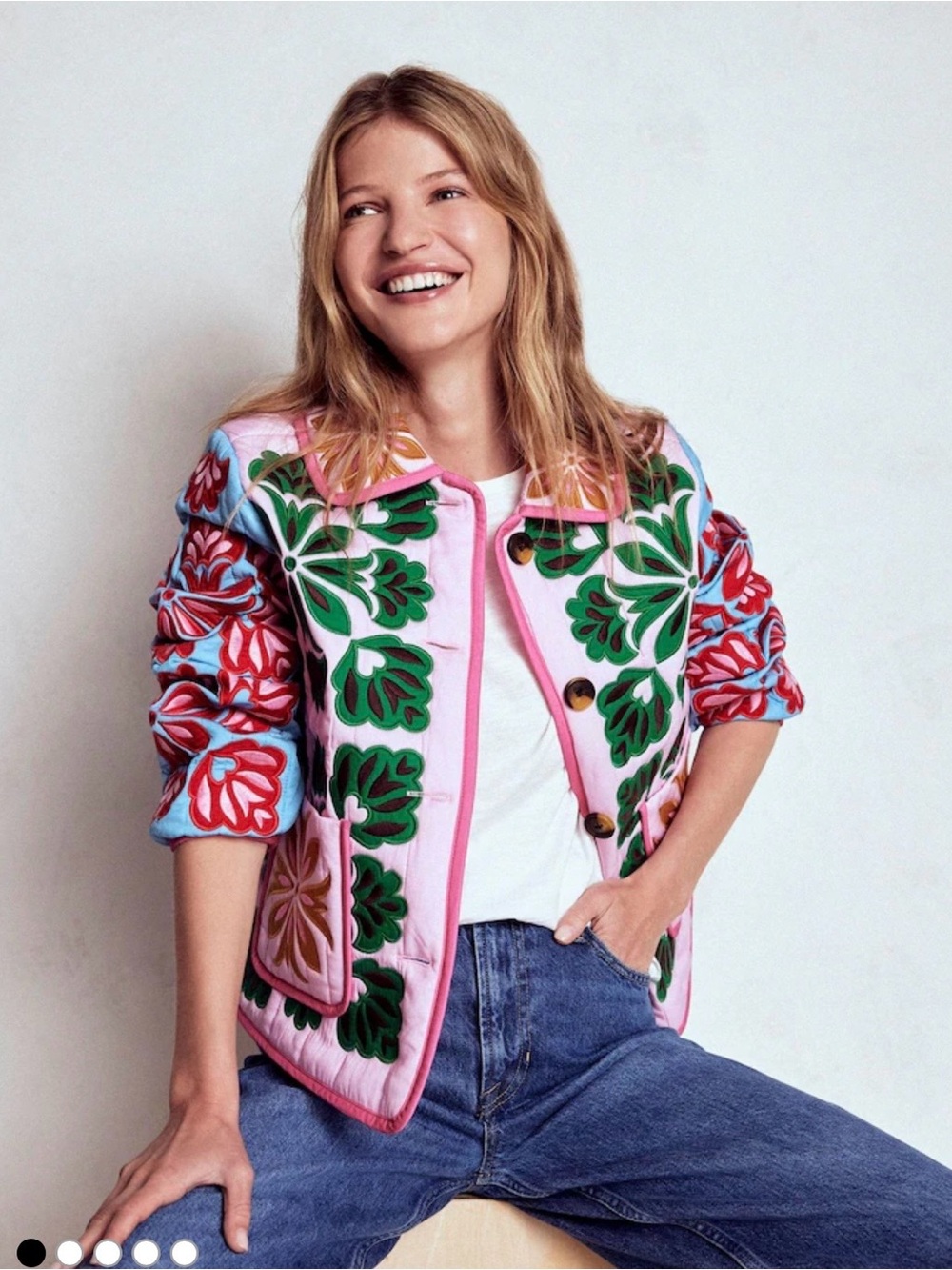 Boden Blue Fitzrovia Embroidered Jacket 10 US NWT